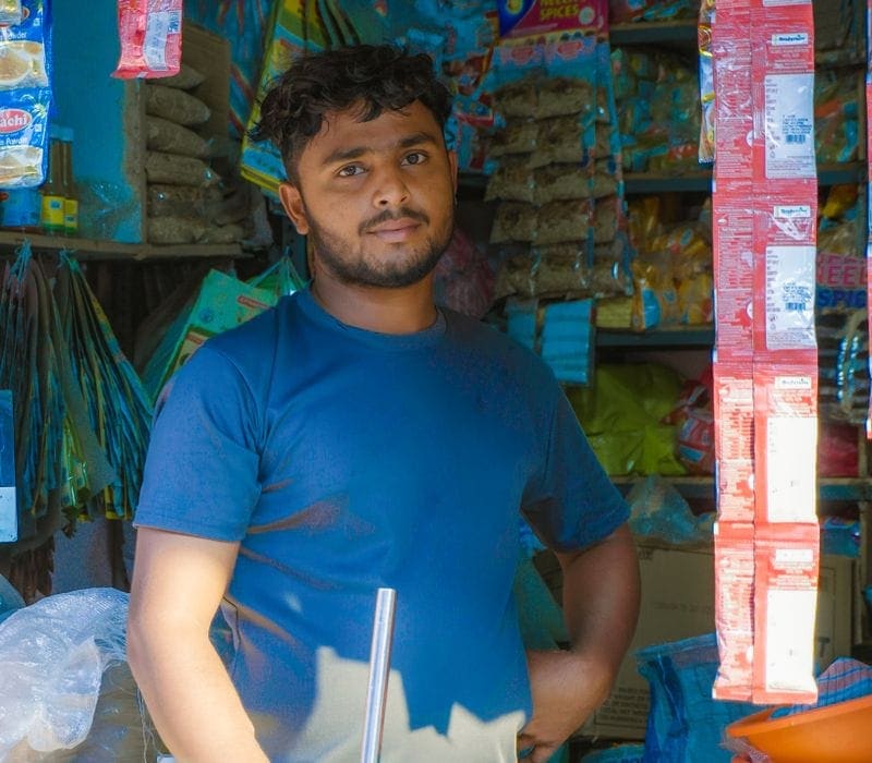 Amalendu Paul Chowdhury, founder of Shree Maa Stores, at the store